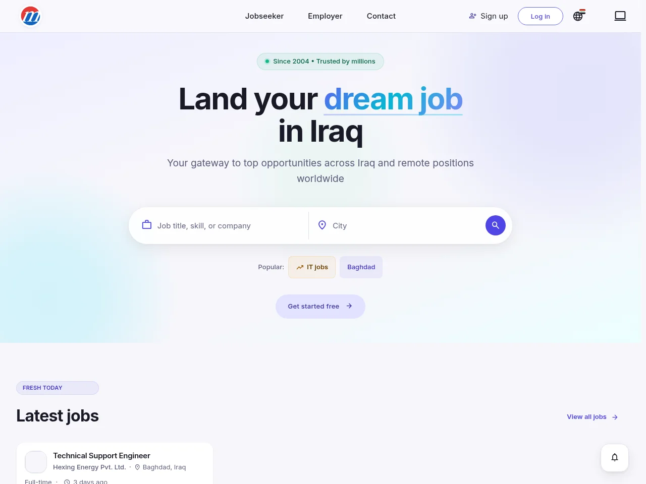 Mustakbil.com screenshot Mustakbil.com job board platform screenshot showing job search interface