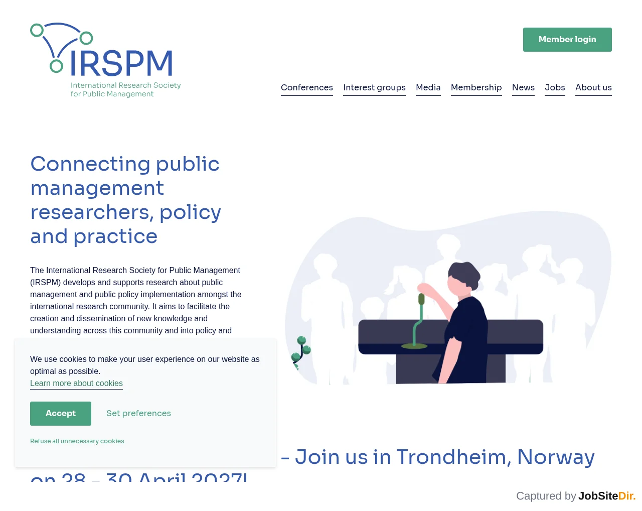 International Research Society for Public Management screenshot International Research Society for Public Management website screenshot