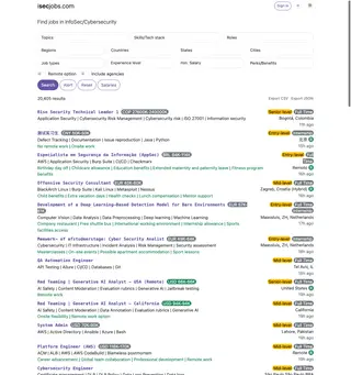 isecjobs.com platform preview isecjobs.com platform preview