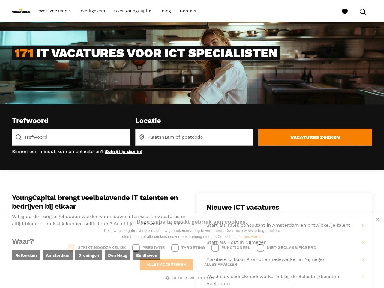 IT Vacatures Online screenshot IT Vacatures Online job board platform screenshot showing job search interface