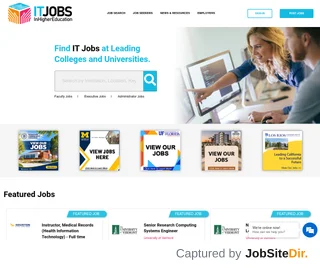 ITJobsInHigherEducation.com platform preview