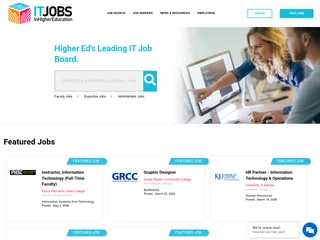 ITJobsInHigherEducation.com platform preview ITJobsInHigherEducation.com platform preview