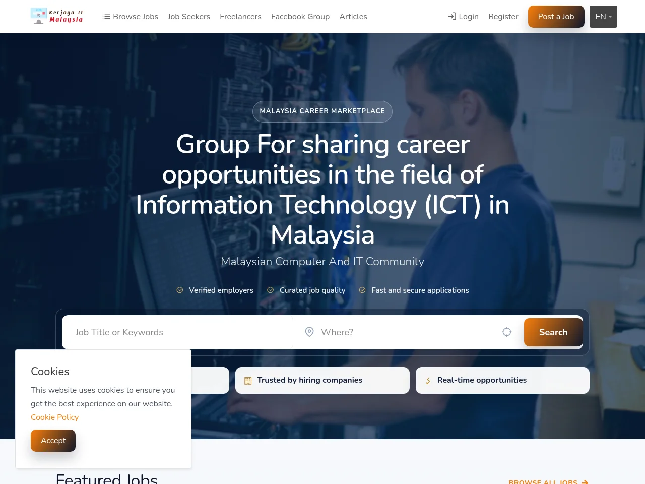 itjobsmalaysia.com job board platform screenshot showing job search interface