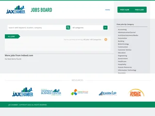 JAX Chamber Jobs Board screenshot preview