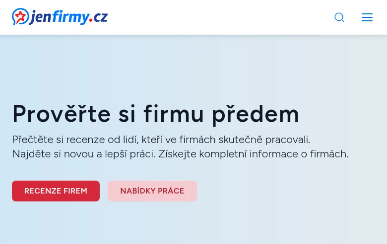 JenFirmy.cz screenshot JenFirmy.cz job board platform screenshot showing job search interface
