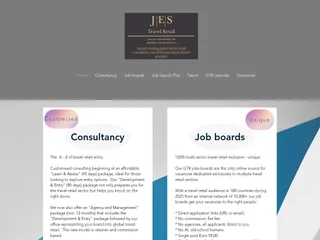 JES Travel Retail Jobs platform preview