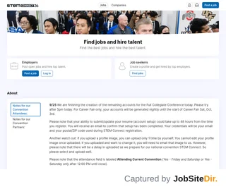 STEM Connect Job Board platform preview