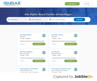 ISHRAE JOB Portal platform preview ISHRAE JOB Portal platform preview