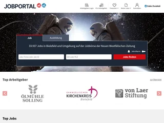 Jobbörse der Neuen Westfälischen Zeitung platform preview