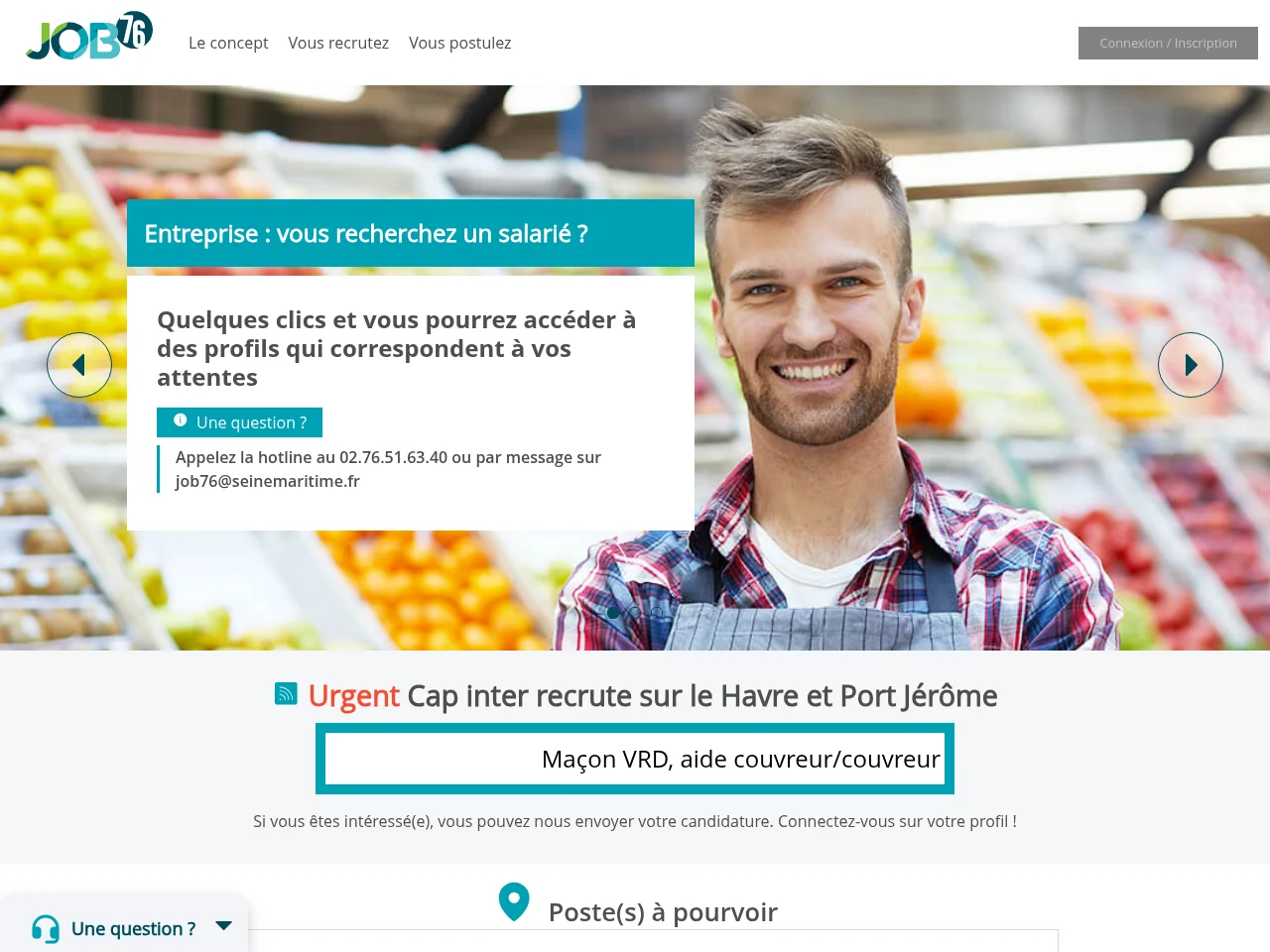 Job76 job board platform screenshot showing job search interface