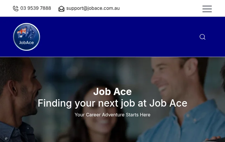 Job Ace screenshot Job Ace job board platform screenshot showing job search interface