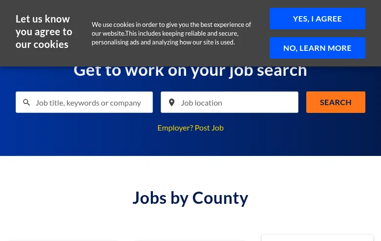 JobAlert screenshot JobAlert job board platform screenshot showing job search interface