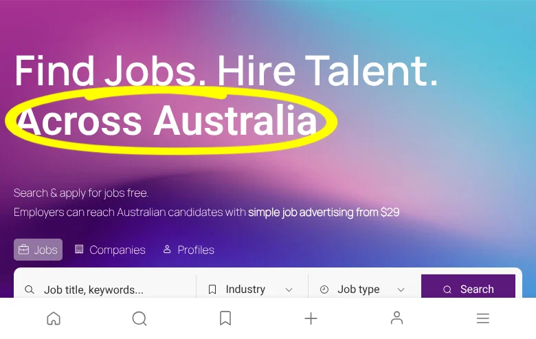Jobb screenshot Jobb job board platform screenshot showing job search interface
