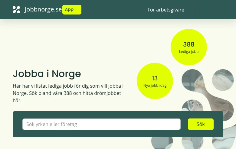 Jobbnorge.se screenshot Jobbnorge.se job board platform screenshot showing job search interface