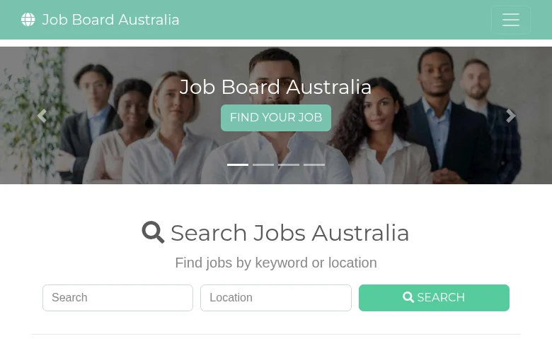 Jobs Australia job board platform screenshot showing job search interface