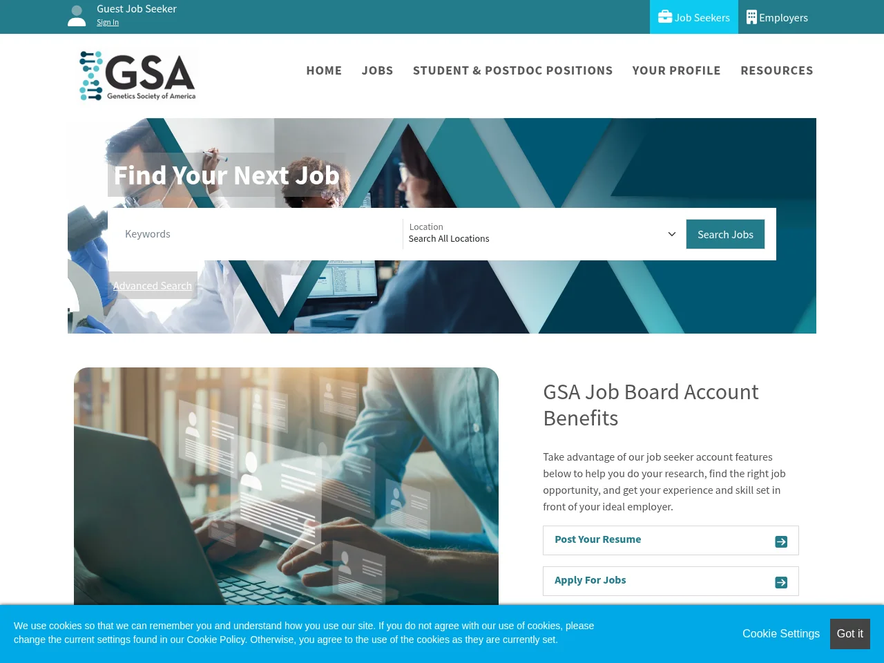 GSA Job Board screenshot GSA Job Board job board platform screenshot showing job search interface