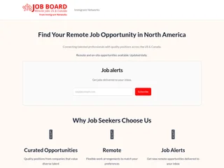 Immigrant Networks Job Board platform preview
