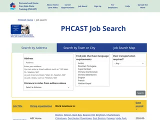 PHCAST Job Search screenshot preview