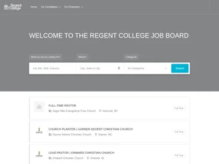 Regent College Job Board screenshot preview Regent College Job Board screenshot preview