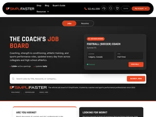 SimpliFaster Job Board screenshot preview