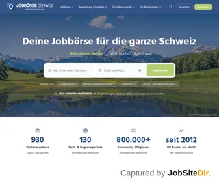 Jobbörse Schweiz platform preview Jobbörse Schweiz platform preview