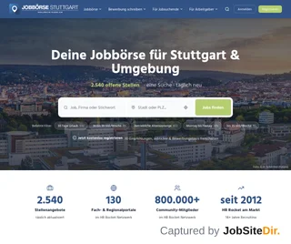 Jobbörse Stuttgart platform preview