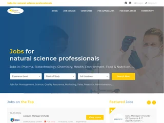 Jobbörse für Naturwissenschafter / life sciences screenshot preview Jobbörse für Naturwissenschafter / life sciences screenshot preview