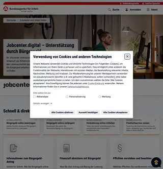 Jobcenter.digital platform preview