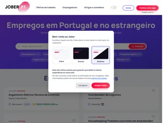 Jober.pt platform preview Jober.pt platform preview