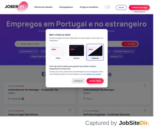Jober.pt platform preview Jober.pt platform preview