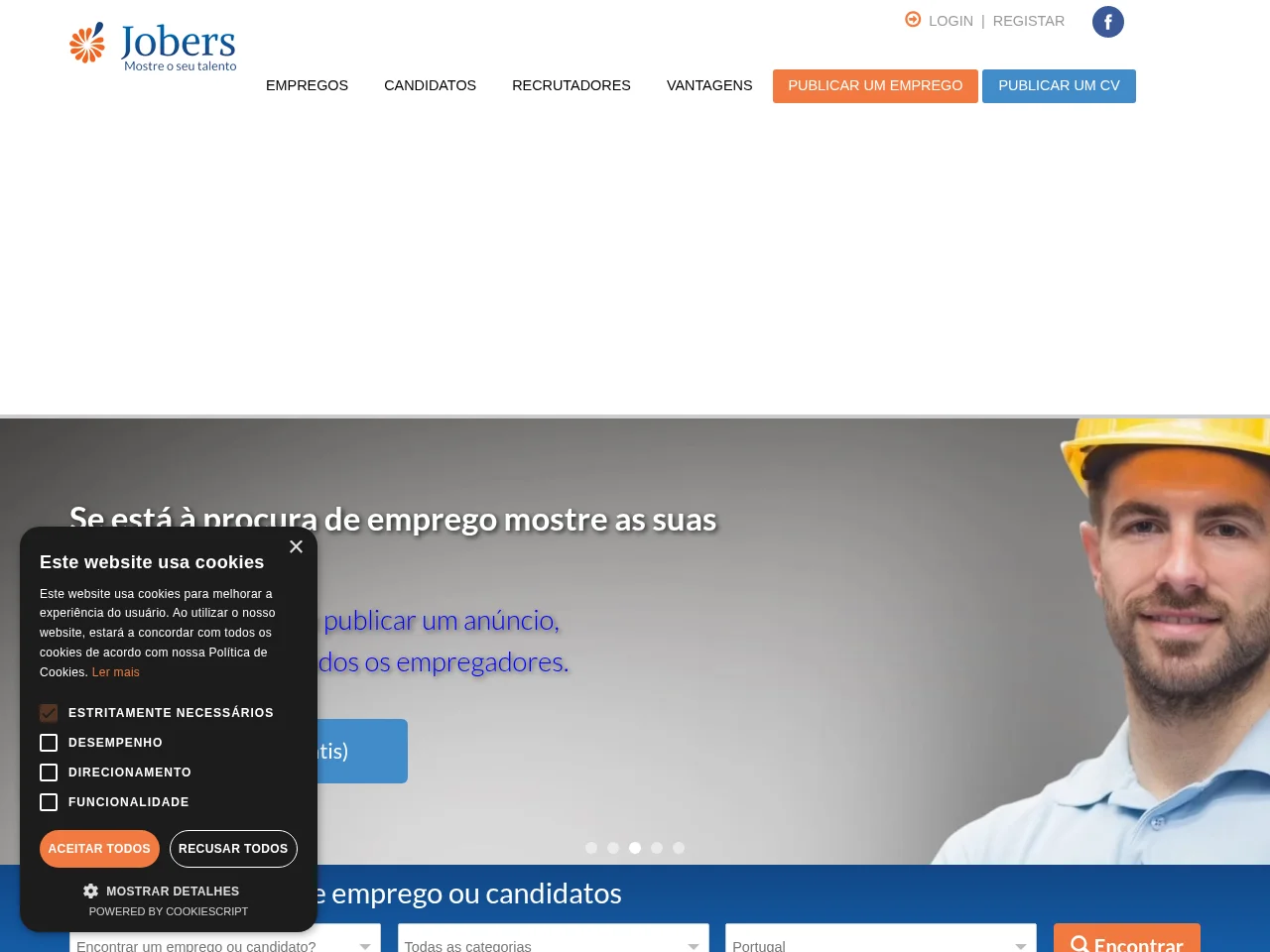 Jobers screenshot Jobers job board platform screenshot showing job search interface