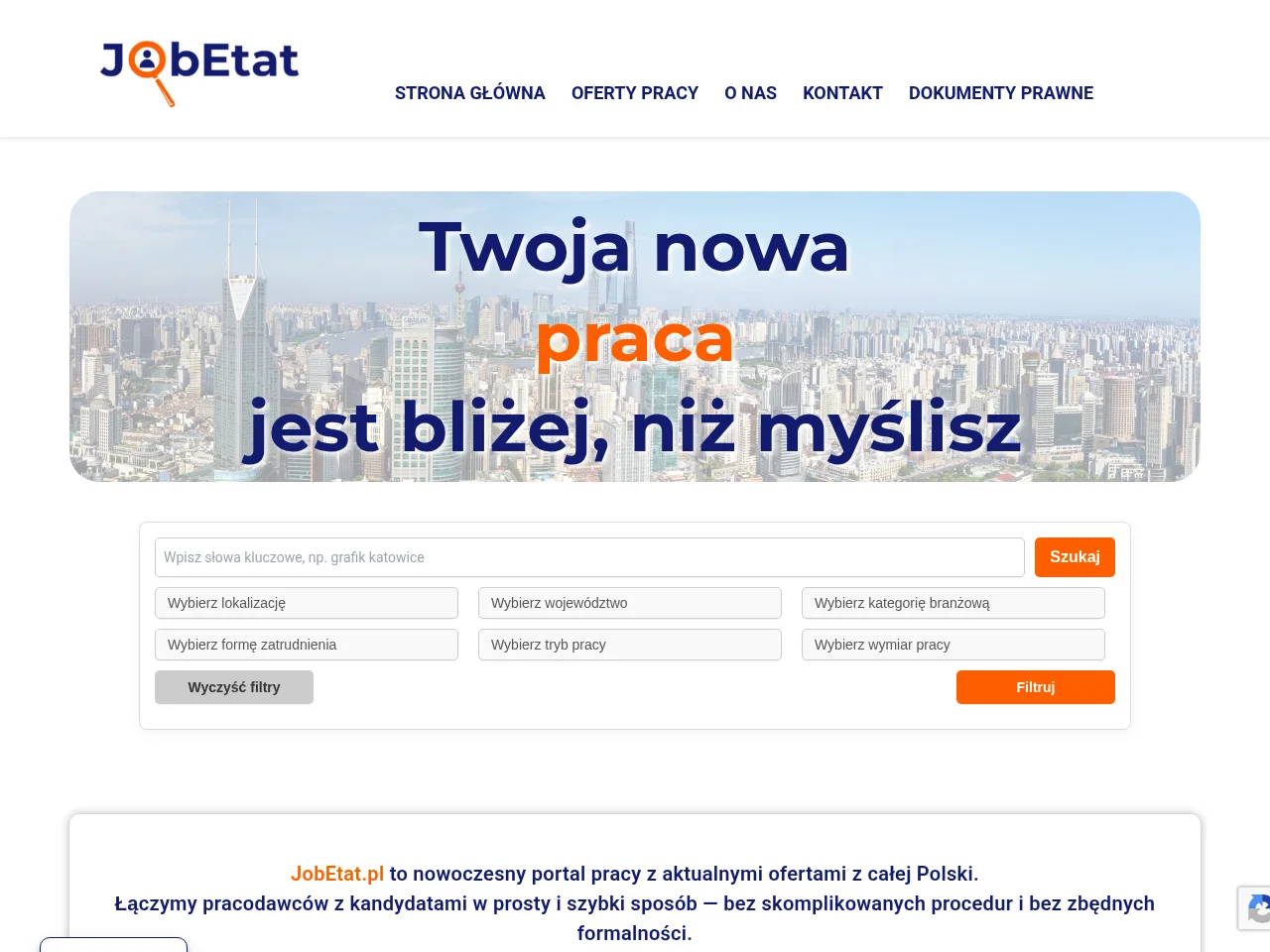 JobEtat job board platform screenshot showing job search interface
