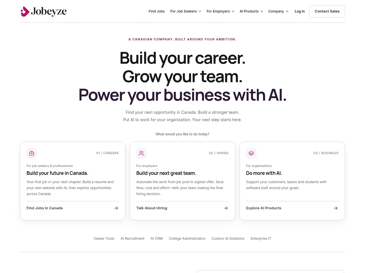 Jobeyze job board platform screenshot showing job search interface