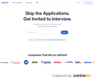 JobFairX platform preview