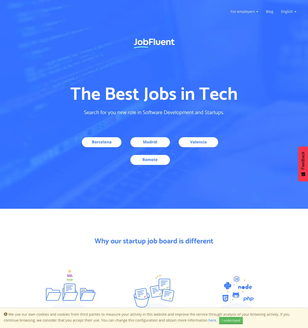 JobFluent screenshot JobFluent job board platform screenshot showing job search interface