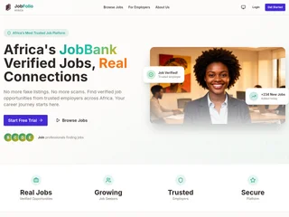 Jobfolio Africa screenshot preview