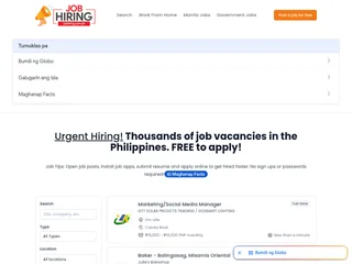 Job Hiring Philippines platform preview Job Hiring Philippines platform preview