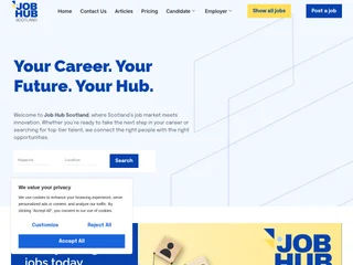 Job Hub Scotland platform preview Job Hub Scotland platform preview