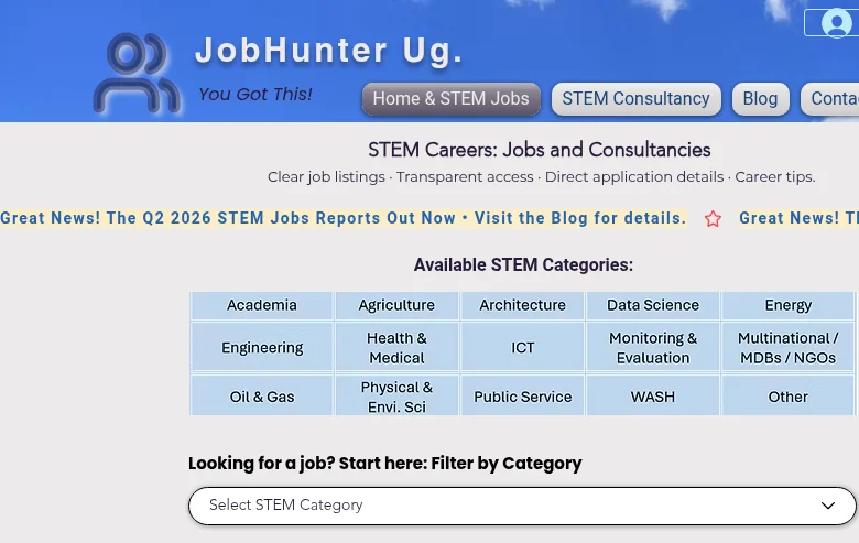 JobHunter Ug screenshot JobHunter Ug job board platform screenshot showing job search interface