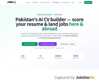 Jobies.pk platform preview Jobies.pk platform preview