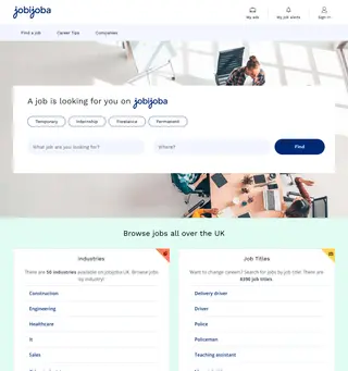 Jobijoba UK screenshot preview