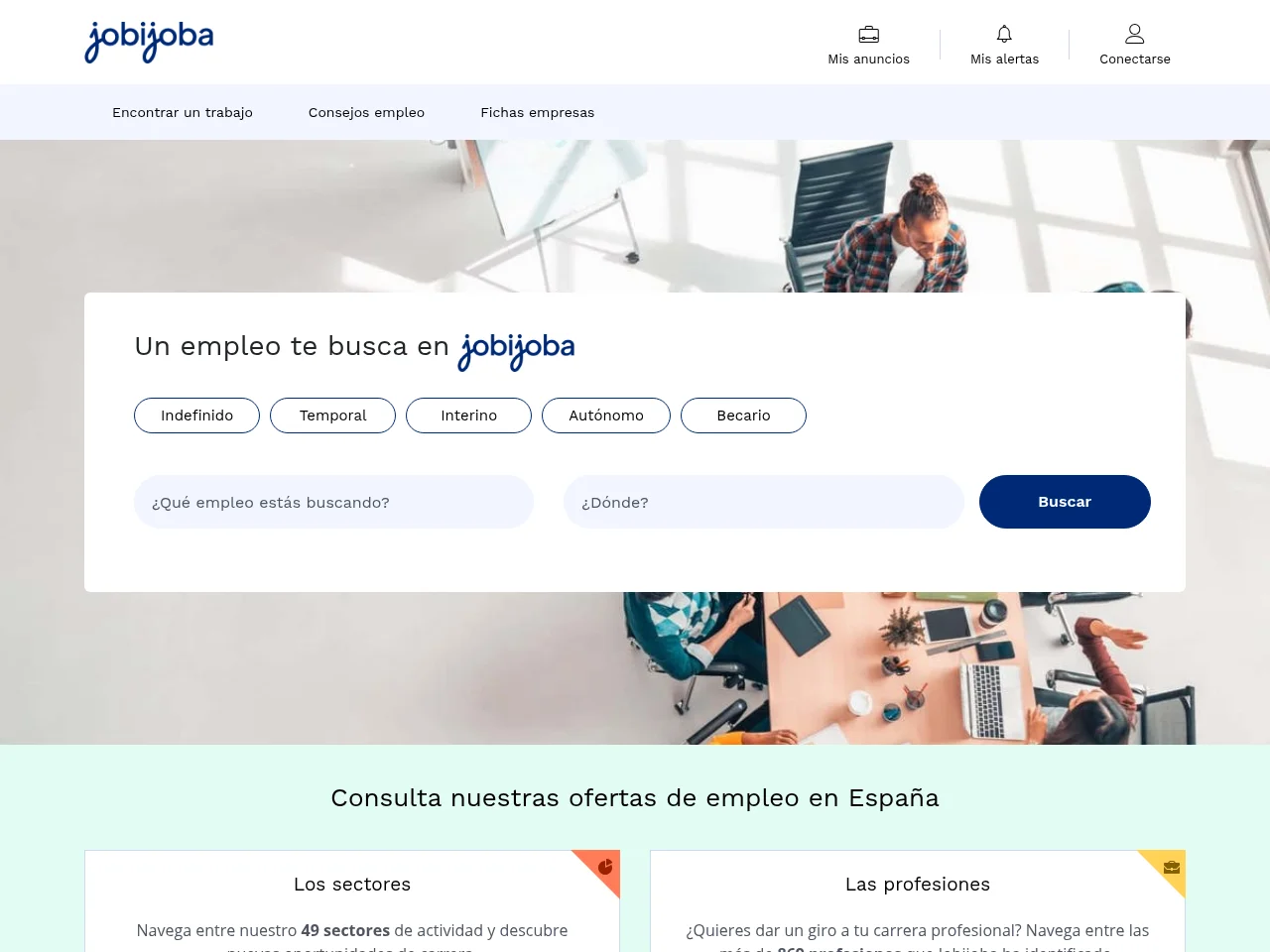 Jobijoba España screenshot Jobijoba España job board platform screenshot showing job search interface