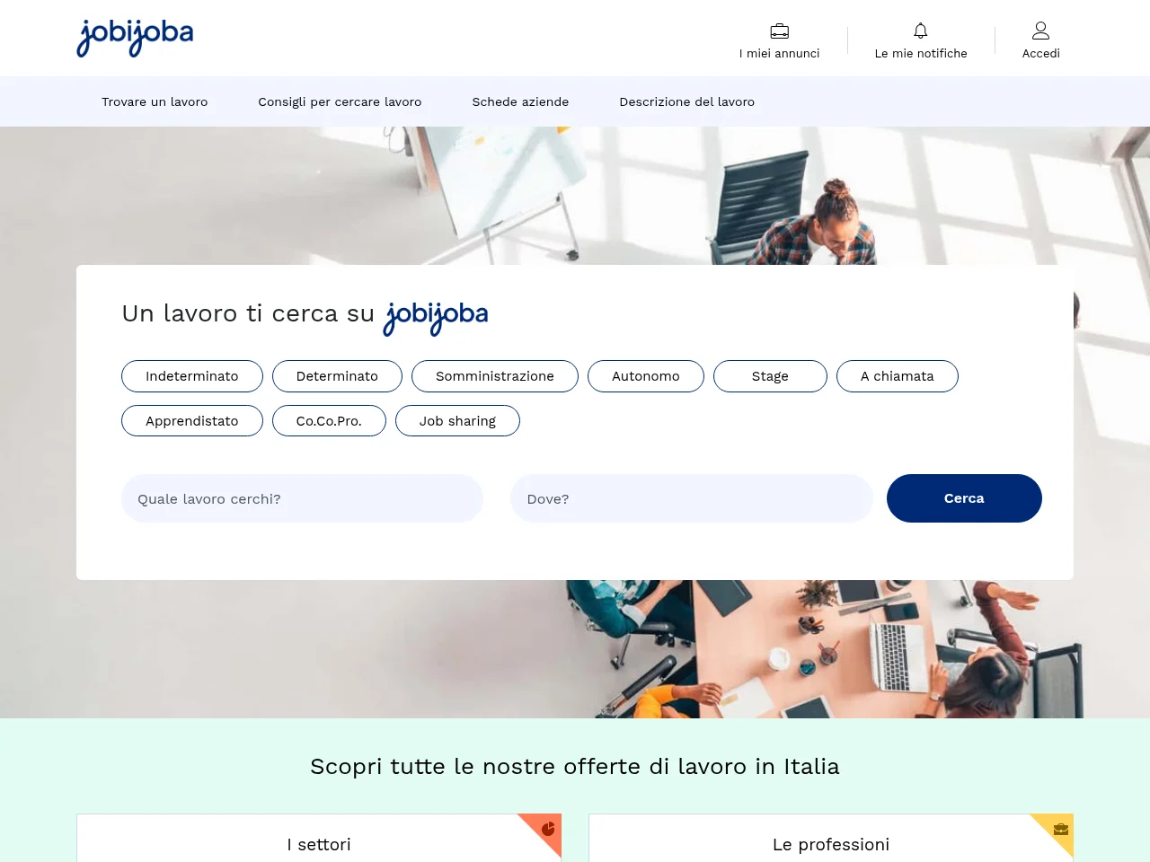 Jobijoba job board platform screenshot showing job search interface