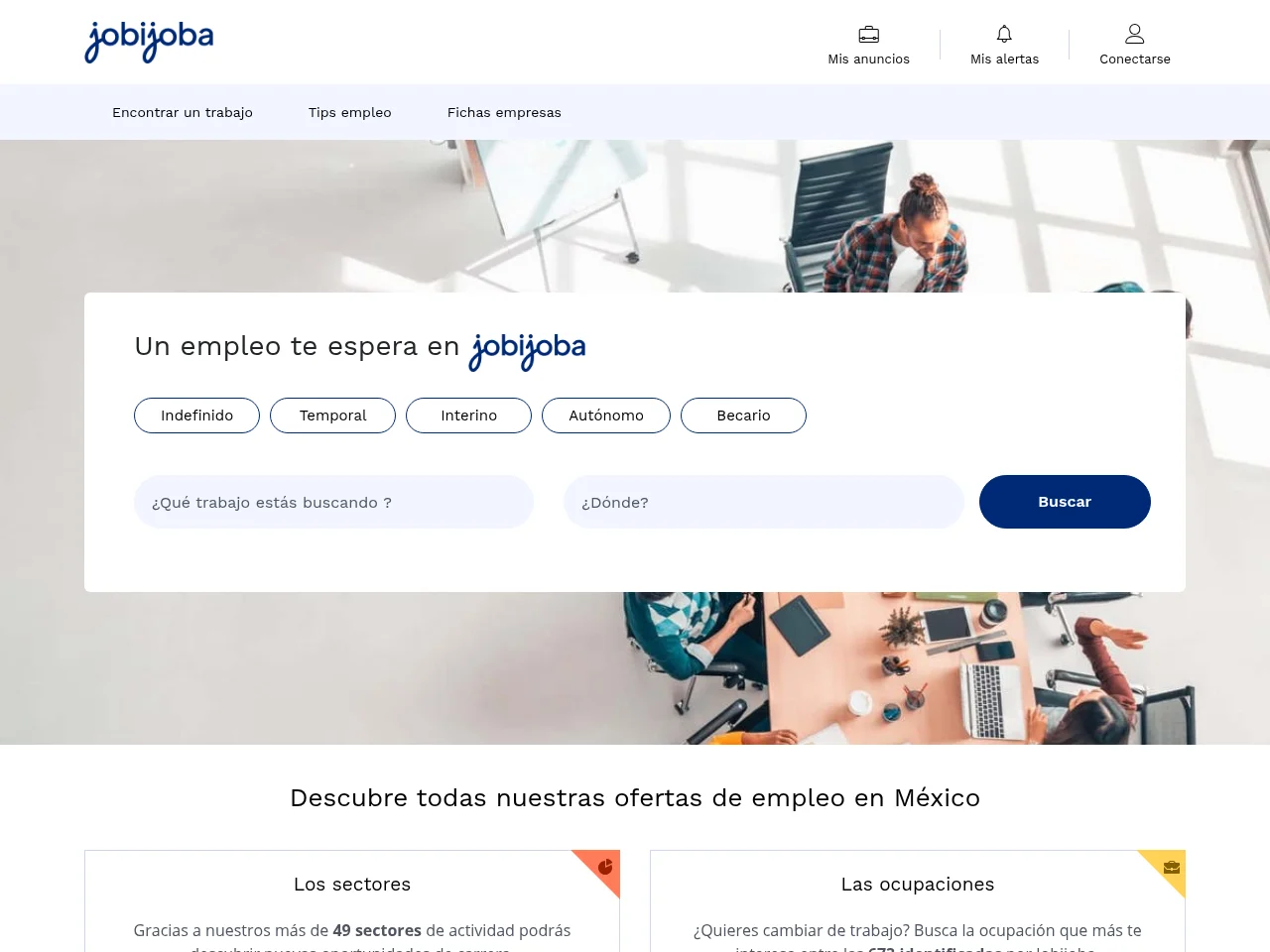 Jobijoba México screenshot Jobijoba México job board platform screenshot showing job search interface