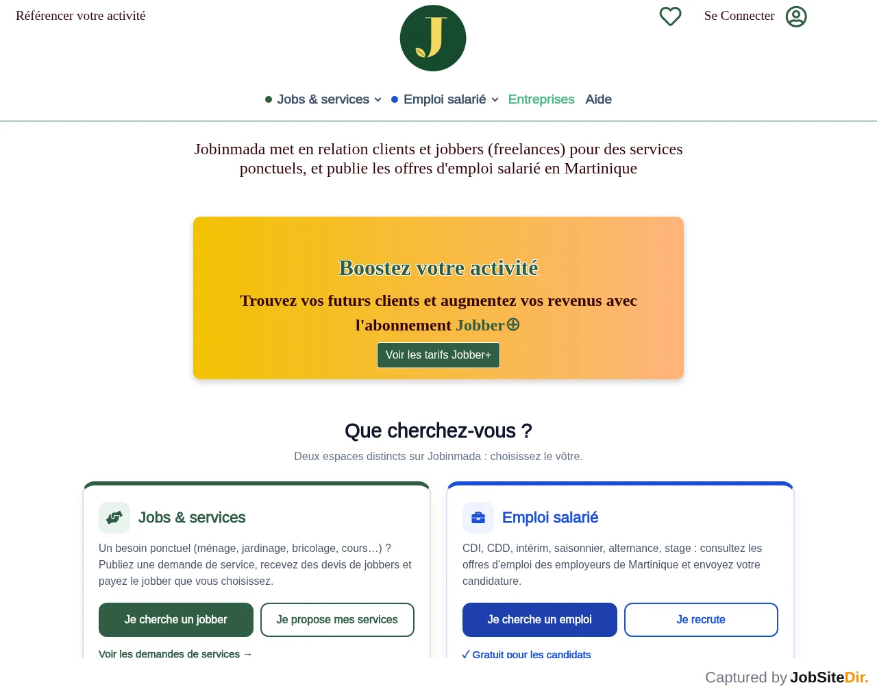 JobInMada screenshot JobInMada website screenshot