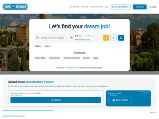 JobInRome platform preview JobInRome platform preview