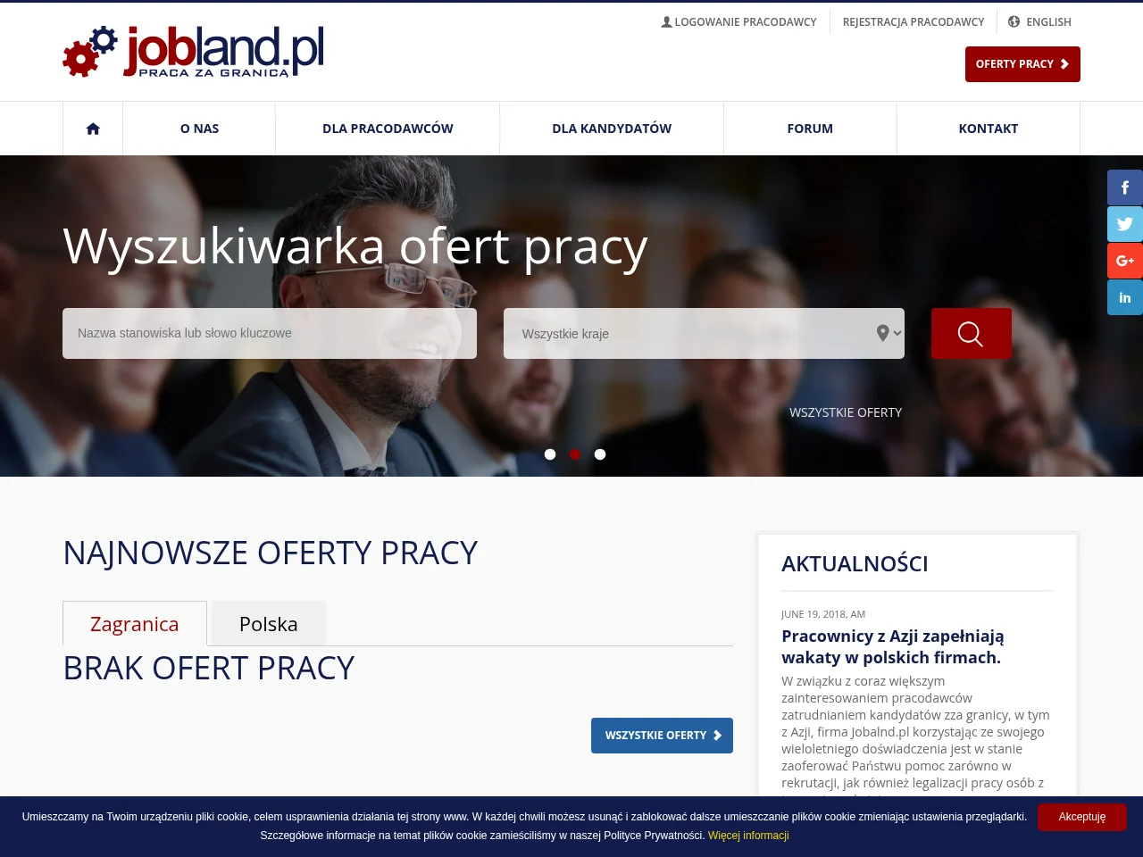 Jobland.pl screenshot Jobland.pl website screenshot