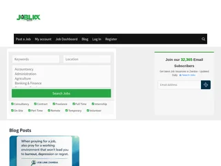 Job Link Zambia platform preview Job Link Zambia platform preview
