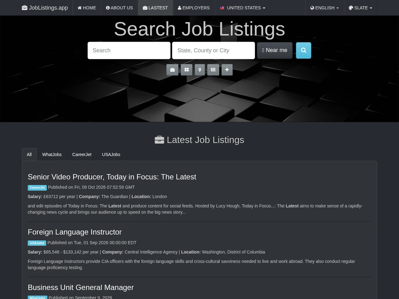 JobListings.app screenshot JobListings.app website screenshot