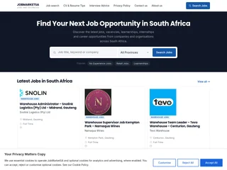 JobMarketSA platform preview